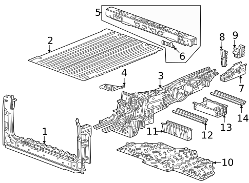 Pick UP Box Components for 2025 GMC Sierra EV #0