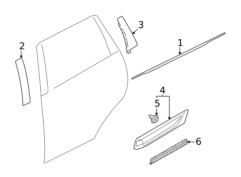 Exterior Trim - Front Door for 2025 Mitsubishi Outlander PHEV #0