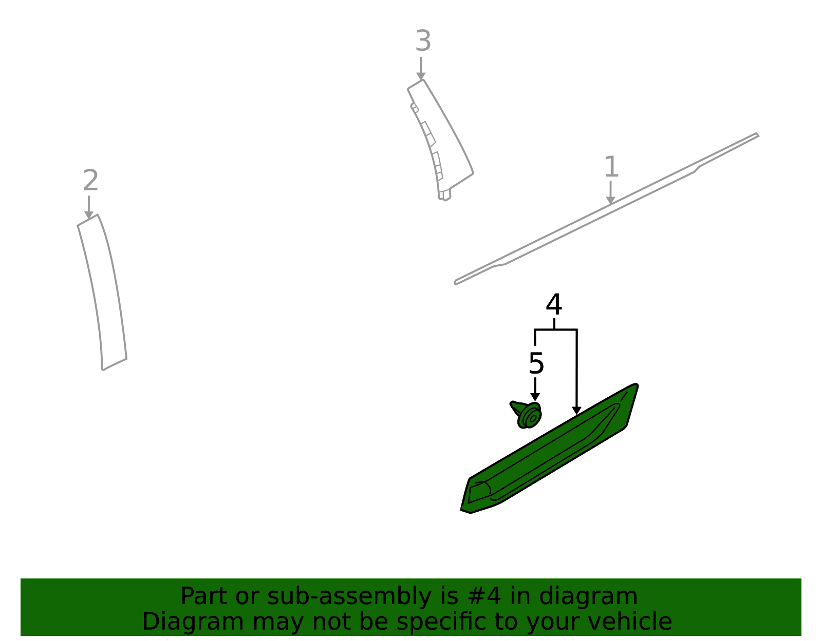 thumbnail interactive-video image 1 of KARPAL Left Front Bumper Chrome Molding Trim – For 2022-2024 Mitsubishi Outlander, Lower/Upper 1 of 3