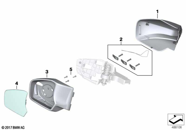 51168541835 - Body Equipment: Mirror Housing, Left -  for BMW-Motorrad Image
