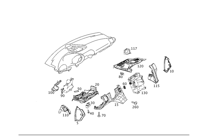 2036801178 - Panelling: Cap for Mercedes-Benz: 180C, C230, C240, C280, C32 AMG, C320, C350, C55 AMG Image image