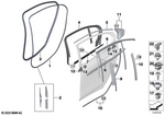 51727390750 - Vehicle Trim: Door Weatherstrip for BMW Image