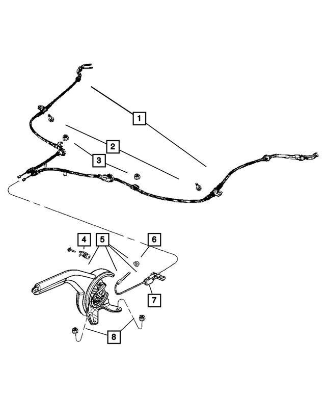 « 4877012AC – Brakes : Frein De Stationnement Cable, Côté Droit Arrière, Tambour pour Mopar Image »