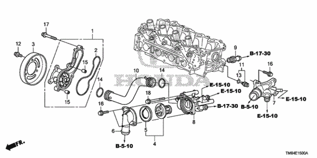 Water Pump for 2013 Honda Insight #0