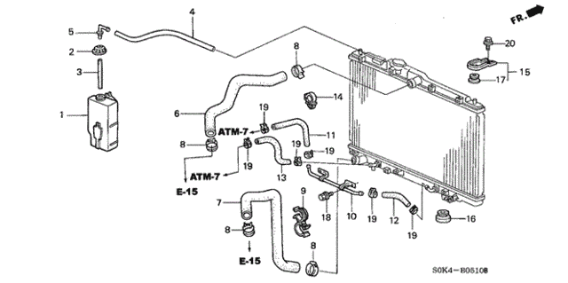 Radiator Hose for 2001 Acura TL #0