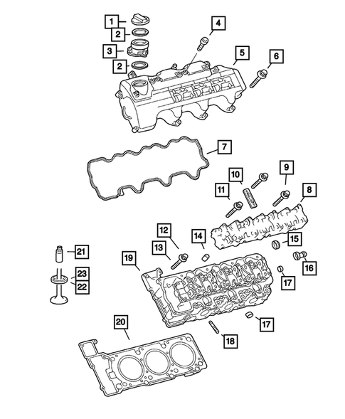 Cylinder Head for 2008 Chrysler Crossfire #1