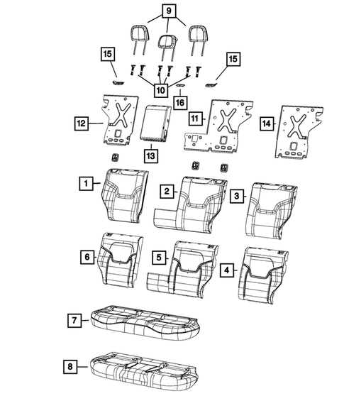 Rear Seats - Second Row for 2021 Jeep Renegade #9