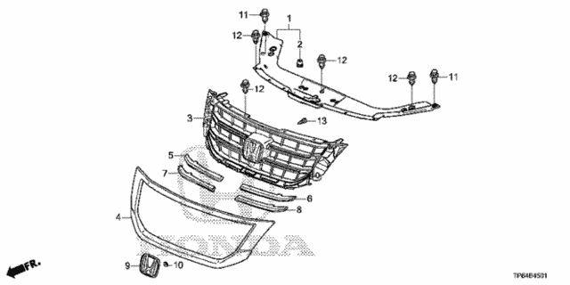 Front Grille (2) for 2015 Honda Crosstour #0