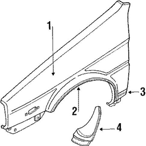 Fender for 1988 Subaru Justy #0