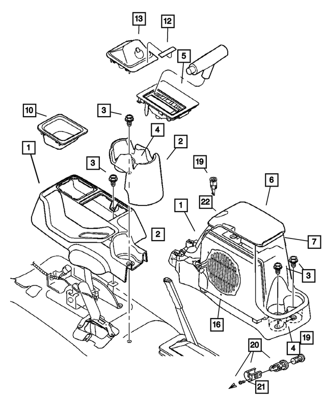 WS46LAZAD - : Floor Console for Mopar Image