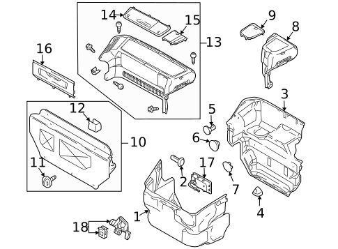 Interior Trim - Front Structure for 2011 Porsche 911 #1