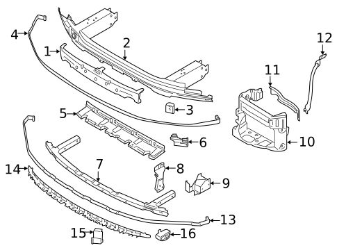 Bumper & Components - Front for 2019 BMW 740i xDrive #2