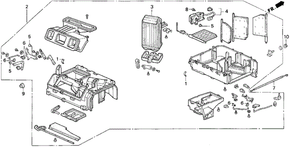 Heater Unit for 1995 Honda Civic del Sol #0