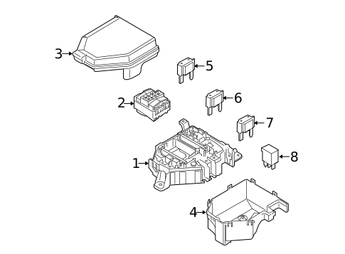 Fuse & Relay for 2020 Kia Stinger #0