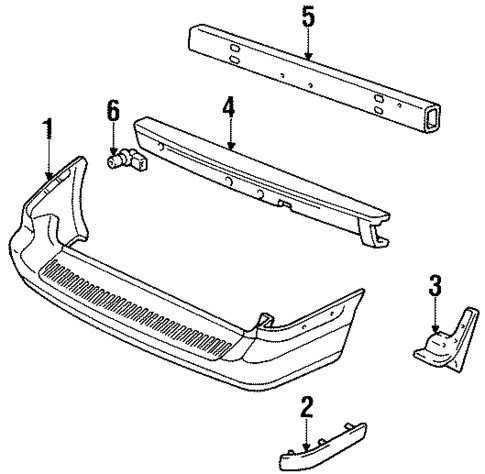 Bumper & Components - Rear for 2001 Ford Windstar #0
