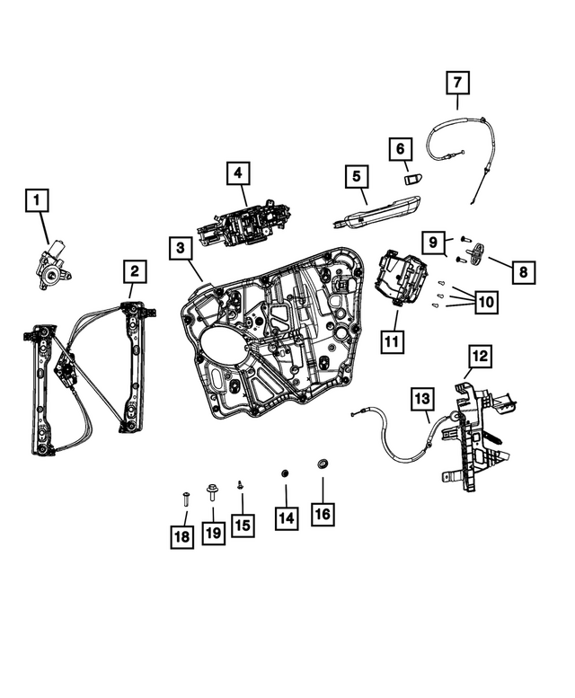 « 68375200AE – Doors, Door Mirrors and Related Parts : Poignée De Porte Support, Côté Droit pour Mopar Image »