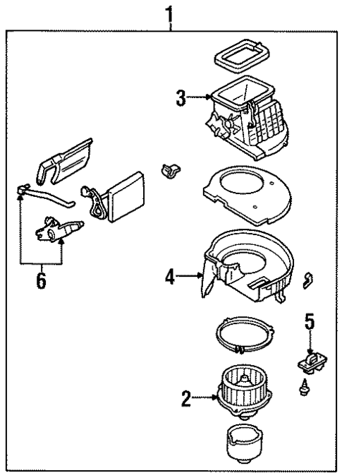 Blower Motor & Fan for 1998 Mazda MPV #0