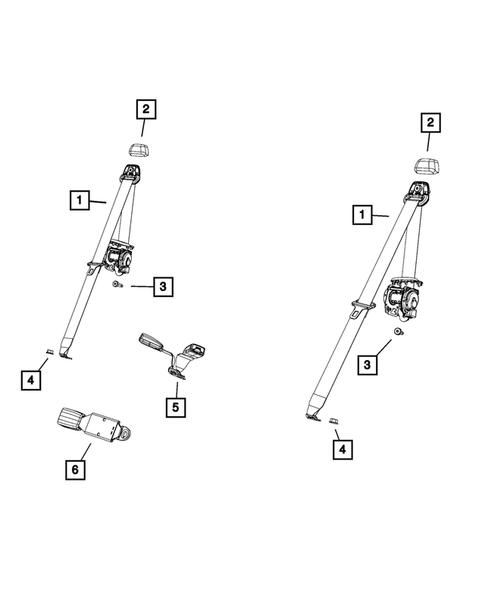 Seat Belts for 2014 Jeep Wrangler #1