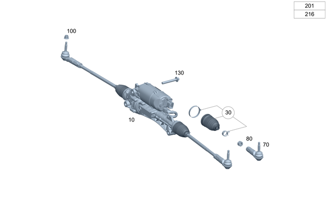 2974600302 - Steering: Rear Axle Steering for Mercedes-Benz: EQS 450, EQS 450 SUV, EQS 450+, EQS 450+ SUV, EQS 580, EQS 580 SUV, EQS AMG Image image