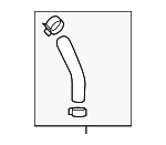 PY8W1554Y - : Water Hose for Mazda Image