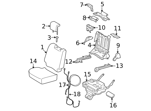 Rear Seat Components for 2010 Toyota Yaris #3