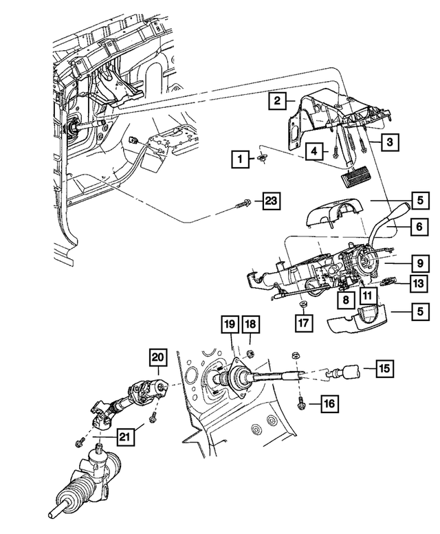 55351236AB - Steering: Steering Column Bracket for Mopar Image image