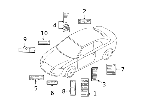 Labels for 2009 Audi TTS Quattro #0