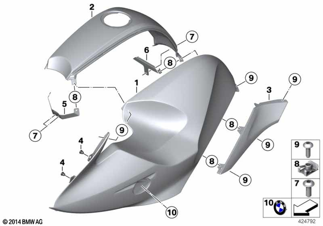 46637691016 - Frame and Mounting Parts: Snap-Lock Coupling -  for BMW-Motorrad Image