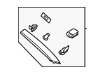 992867233E1D0 - Body: Windshield Pillar Trim for Porsche Image