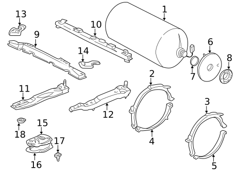 Fuel System Components for 1998 Honda Civic #1