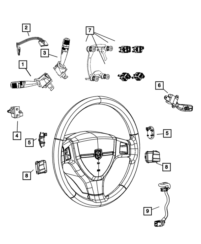 « 68015145AB – Electrical : Pédales Régl Commut pour Mopar Image »