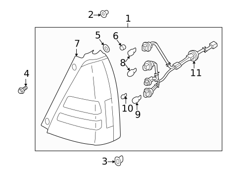 Tail Lamps for 2005 Subaru Forester #0