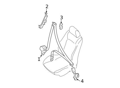 Front Seat Belts for 2009 Mazda 5 #0
