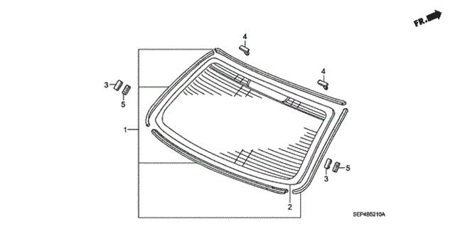 Rear Windshield for 2004 Acura TL #0