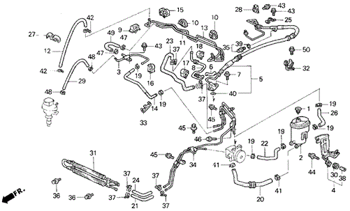 P.S. Hose - Pipe for 1993 Honda Prelude #0