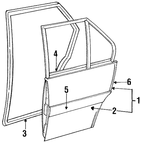Door & Components for 1992 Ford Escort #0