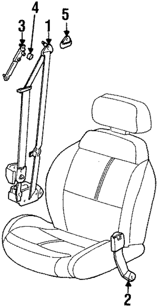 21304746 - : Lap &amp; Shoulder Belt for GM Image