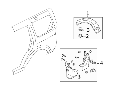 Exterior Trim - Quarter Panel for 2009 Land Rover LR3 #0