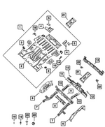 68425097AA - : Rear Floor Pan Side Rail, Left for Mopar Image