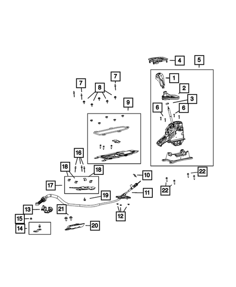Gearshift Controls and Related Parts for 2022 Jeep Renegade #0