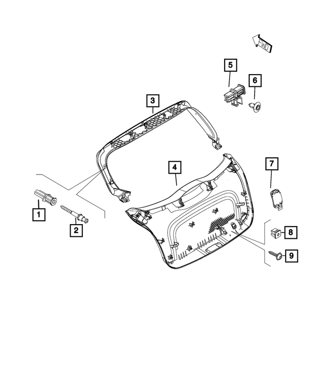 7BR40LXHAA - Interior Trim: Pin for Mopar Image