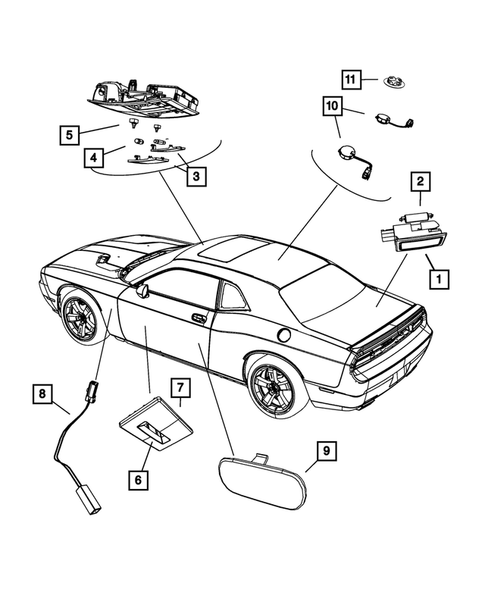 Lamps-Interior and Exterior for 2011 Dodge Challenger #2
