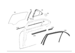 2127301420 - Rear Doors: Glass Pane for Mercedes-Benz Image