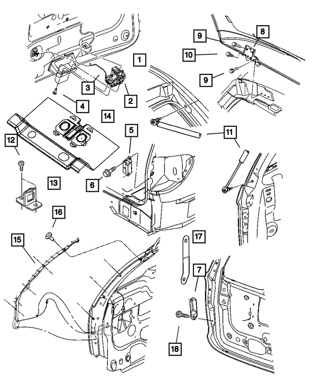 5020315AA - Doors, Door Mirrors and Related Parts: Shim for Chrysler: Town &amp; Country | Dodge: Caravan, Grand Caravan | Ram: C/V Image