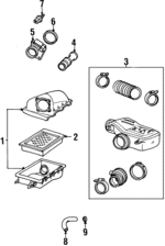1W7Z9600AA - Engine: Air Cleaner Assembly for Ford: Crown Victoria | Mercury: Grand Marquis Image