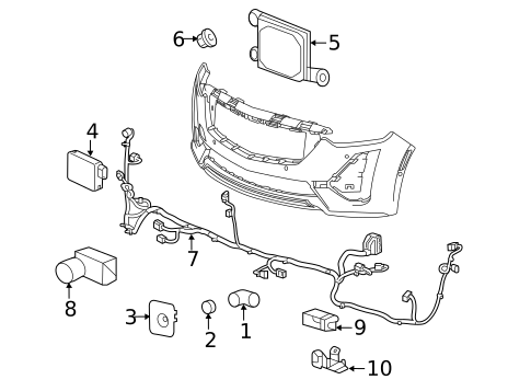 Bumper & Components - Front for 2024 Cadillac CT5 #2