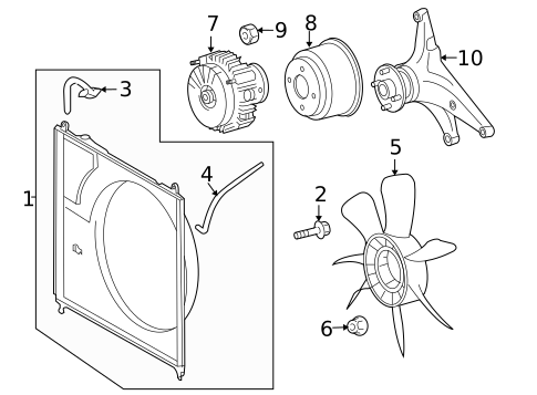 Cooling Fan for 2019 Toyota Land Cruiser #0