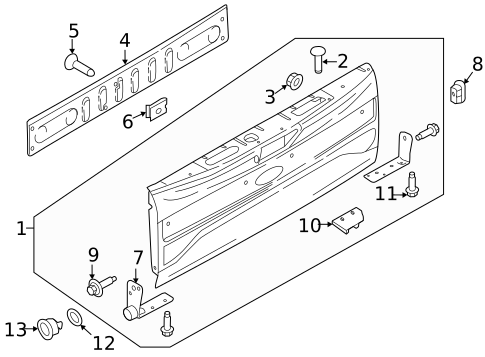 Tail Gate for 2018 Ford F-350 Super Duty #1