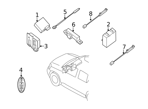 Keyless Entry Components for 2008 INFINITI QX56 #0