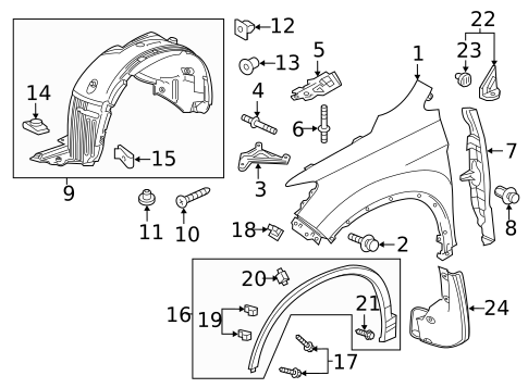 Fender & Components for 2025 Honda Passport #0